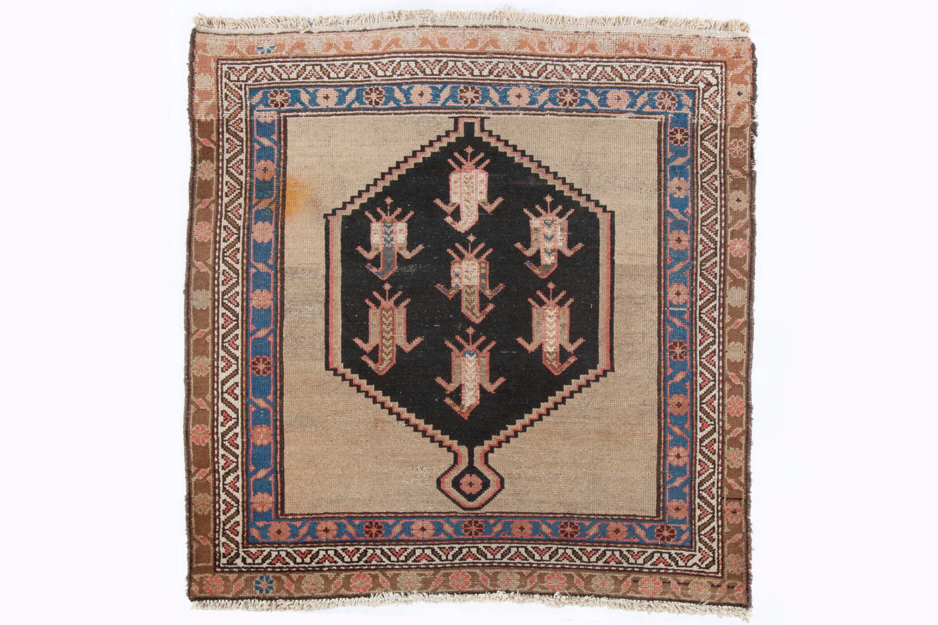 Tapis persan Malayer Mishan, 118x112,5 cm, début du XXe siècle.
